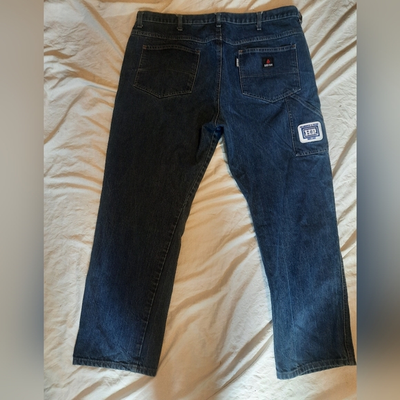 Westex Indigo Crude FR Straight Leg Mens Jeans Size 42x32 Dark Wash H&P Drilling - Picture 3 of 7
